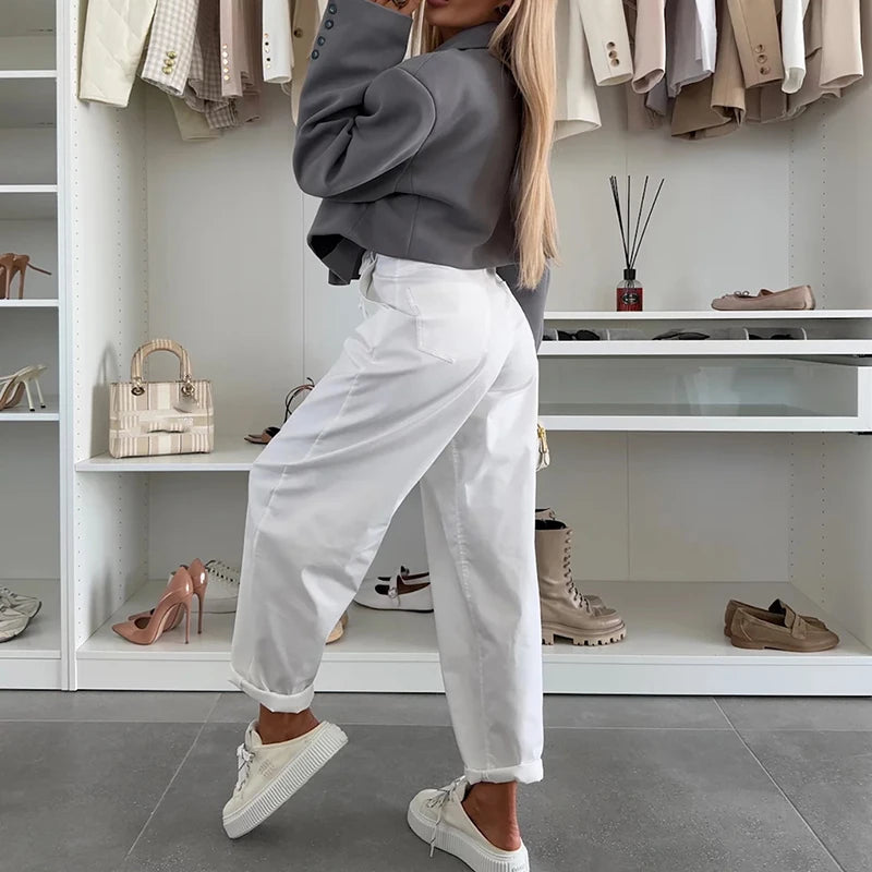 Veste Grise et Blanc